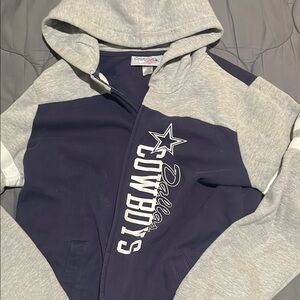 Dallas Cowboys Gray and Blue Hoodie zip up